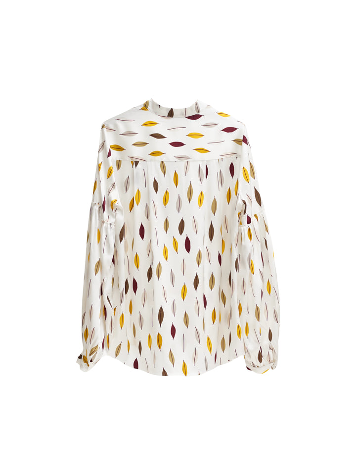 Bluse-Herzensangelegenheit-Muster-Blaetter-Gelb-Gruen-Braun
