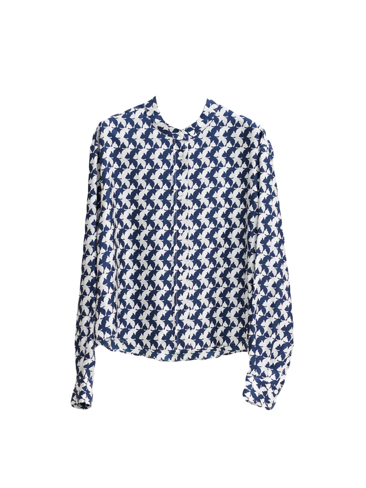 Bluse-Herzensangelegenheit-Muster-Blau-weiß