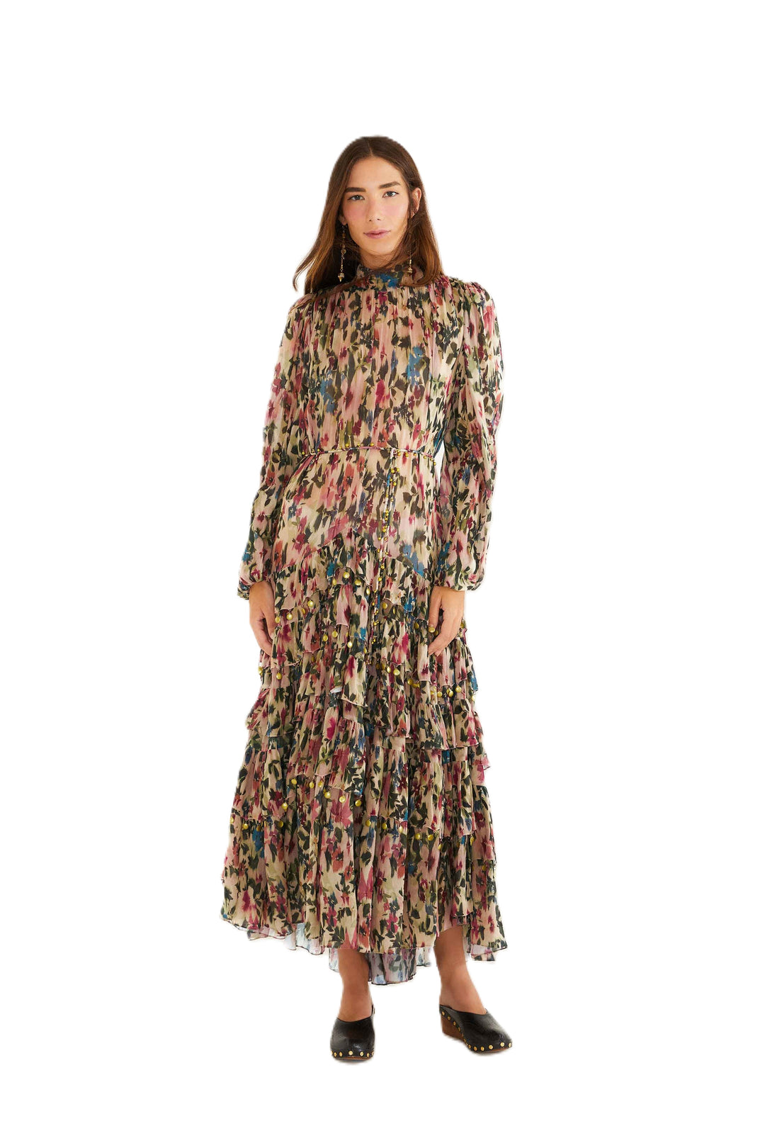 Kleid-Farmrio-Blumenmuster-Blurry-Flower