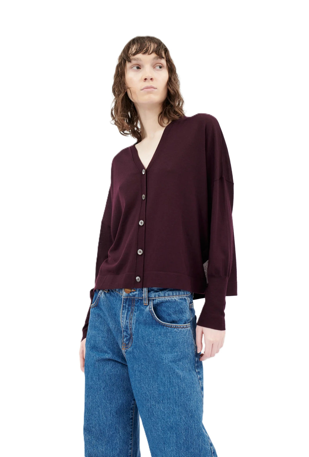 Cardigan-Odeeh-bordeaux-Strickjacke
