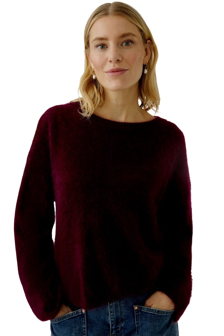 Strickpullover-oui-kaschmir-kastig-weich-rundhals-burgunder-rot-berry