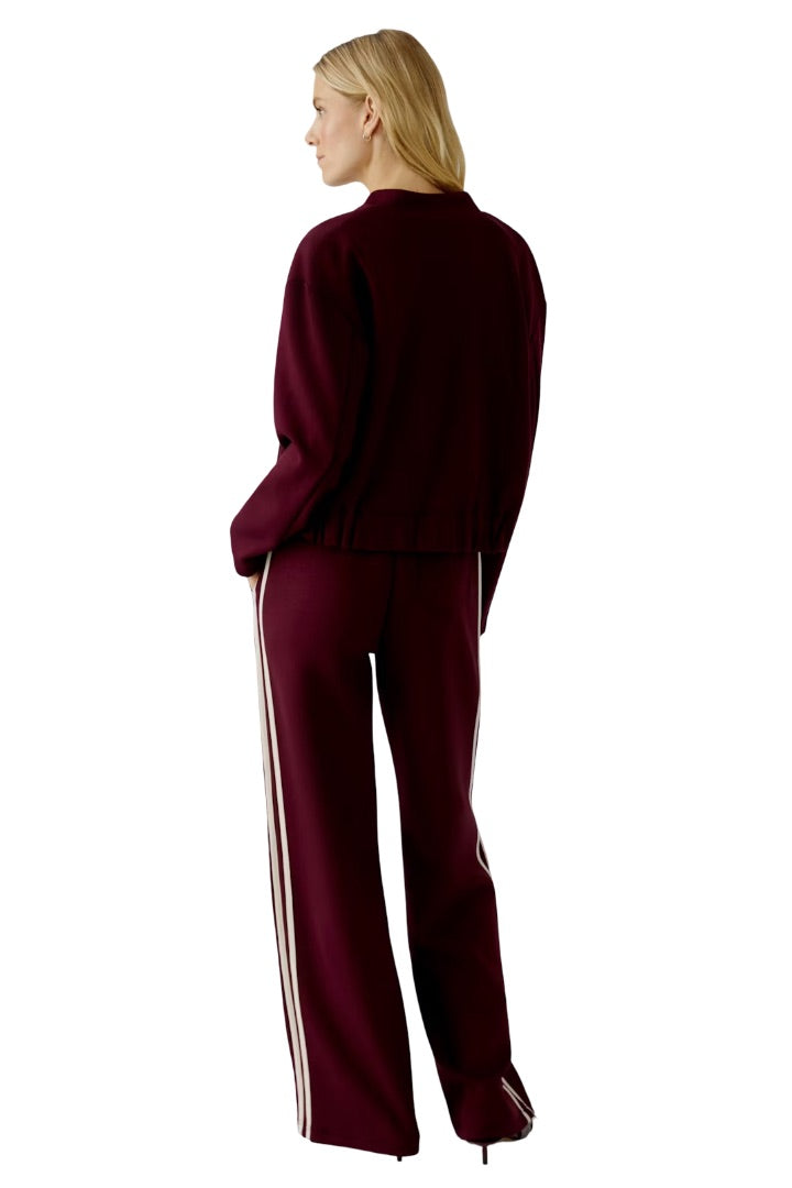 Jacke-oui-Blouson-uebergang-rot-burgunder-berry