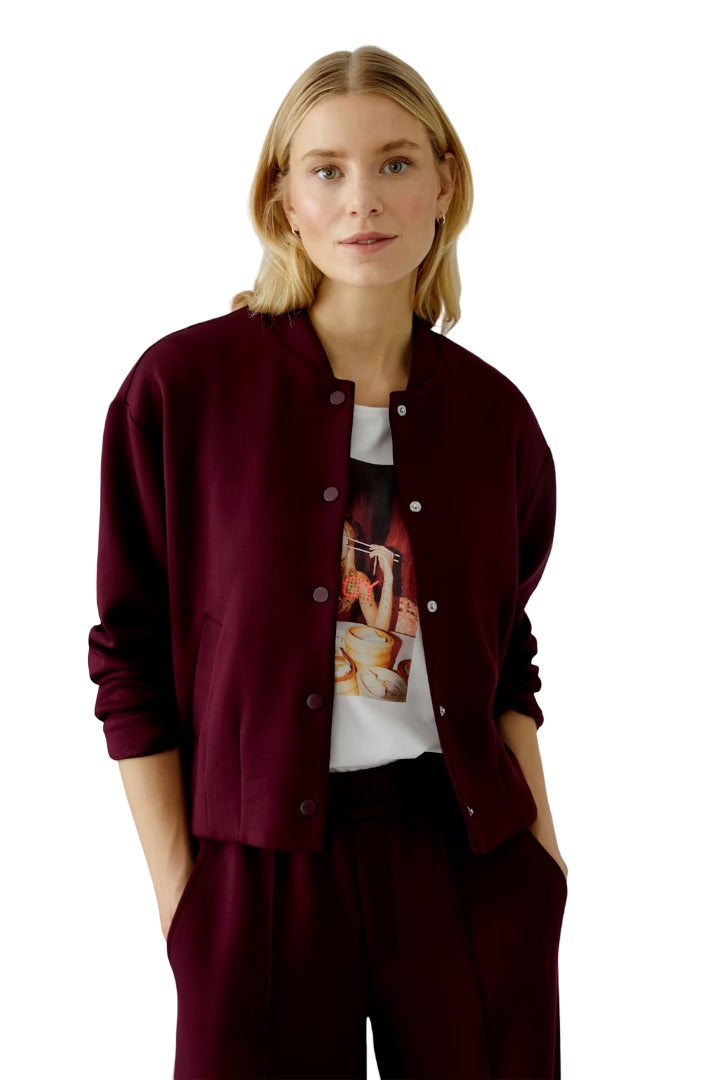 Jacke-oui-Blouson-uebergang-rot-burgunder-berry