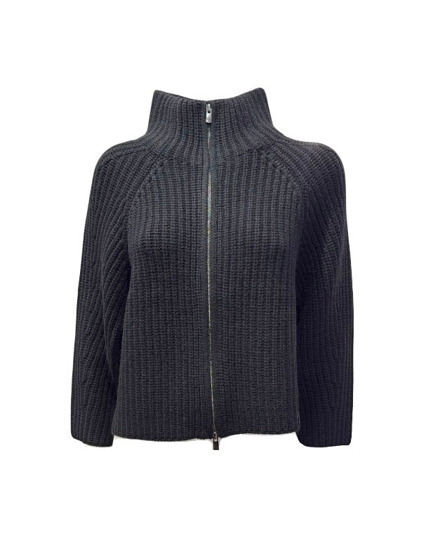 Zipperjacke mit Rippe