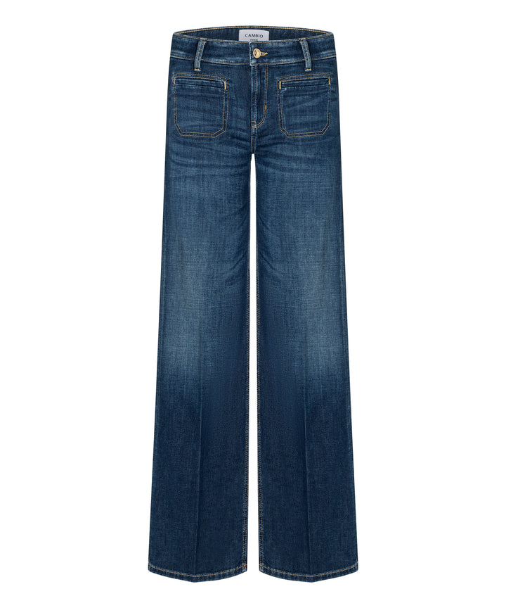 Jeans-Cambio-Tess-lefthand-stoned-Mittelblau-blau-Hose