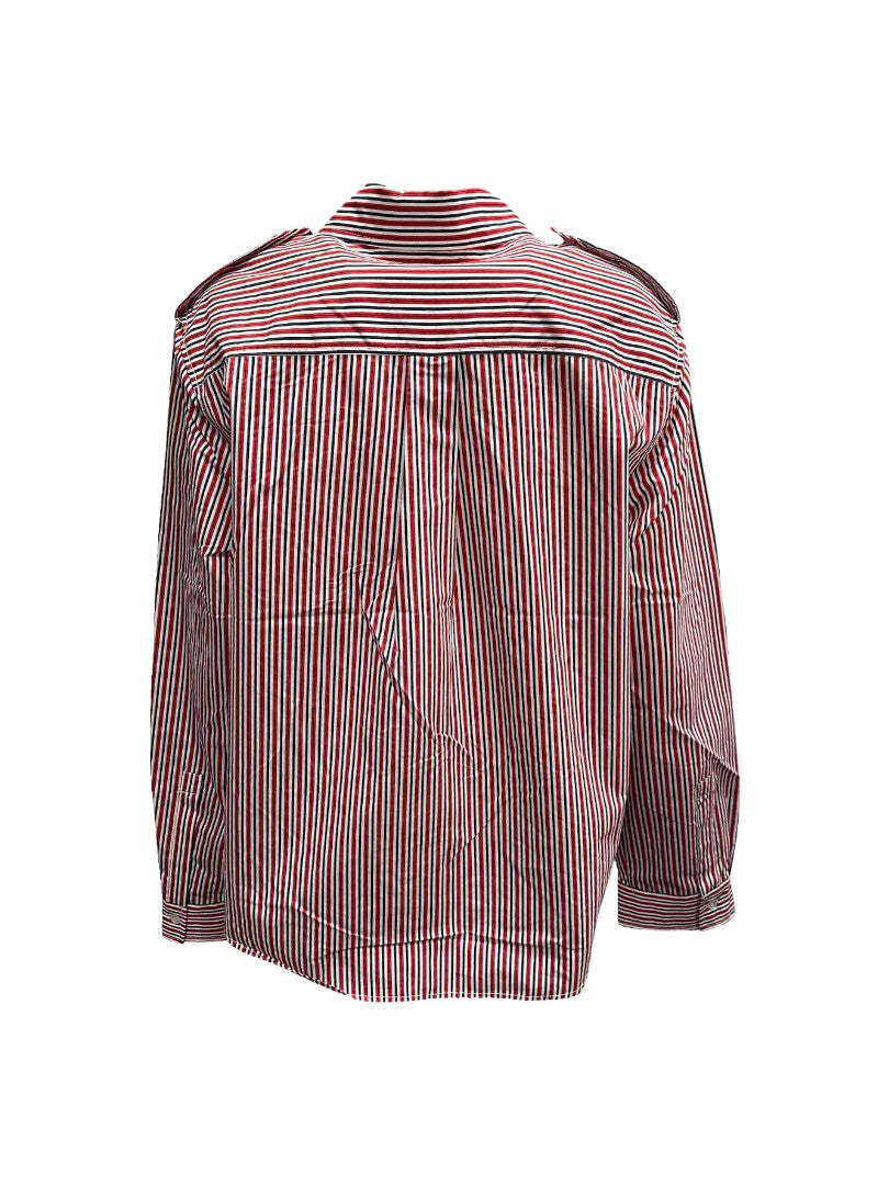 Hemdbluse-Essentiel-gestreift-krawatte-rot-blau-weiß