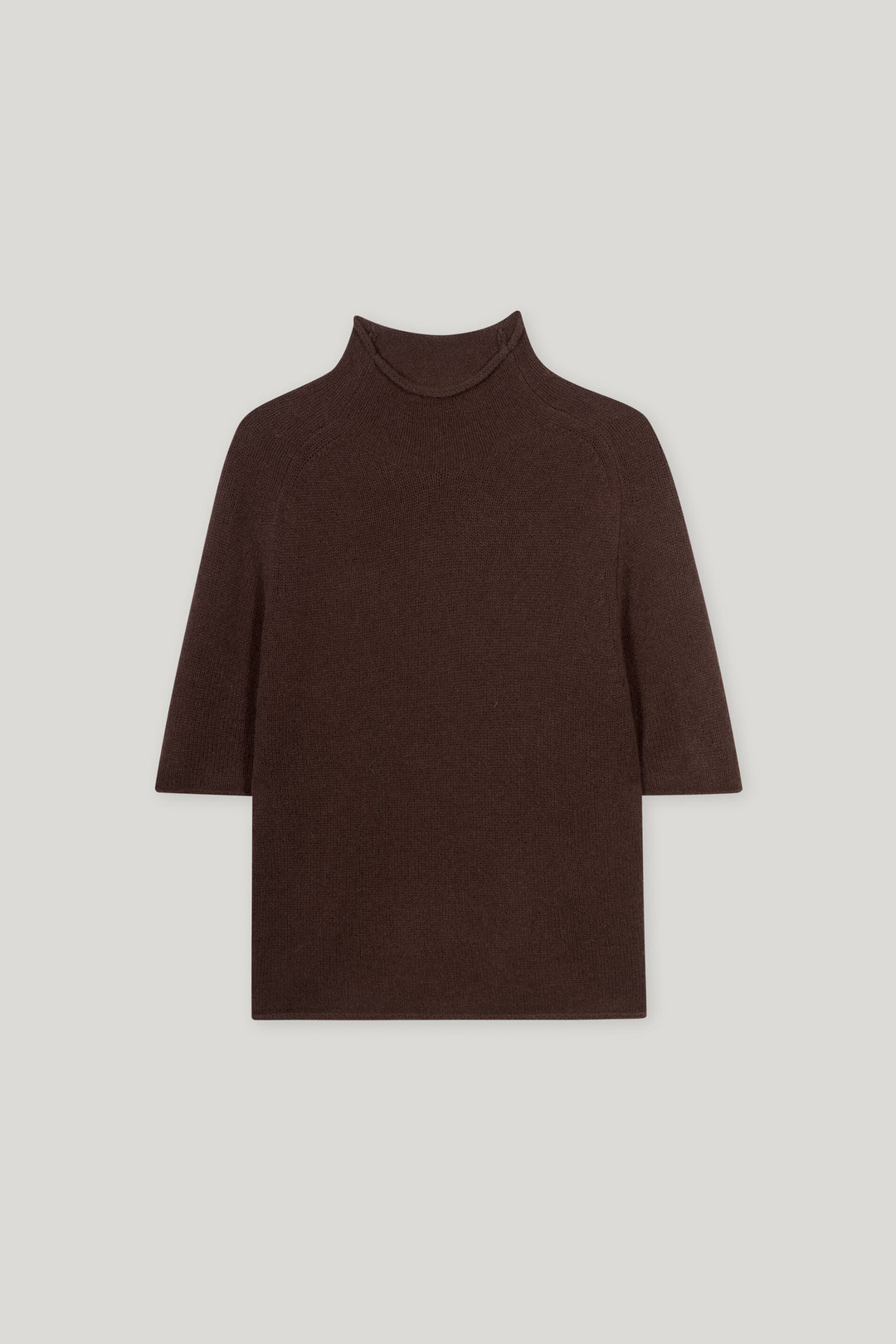 Pullover-Luisa-Cerano-Halbarm-Rollkragen-espresso-braun