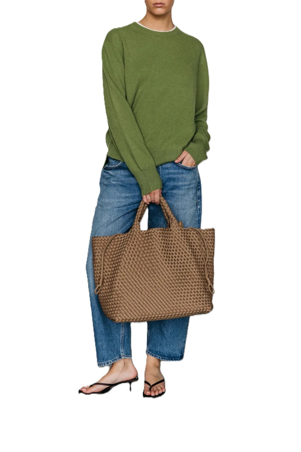 Tasche-Marrea-Large-Retro-Sand-Gewebt-Braun