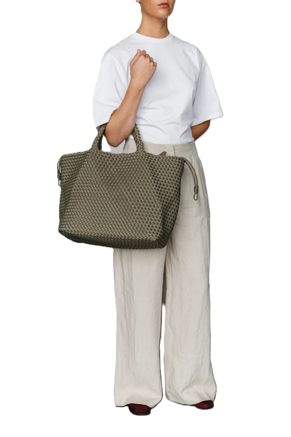 Tasche-Marrea-Large-Dark-Olivia-Gewebt-Gruen