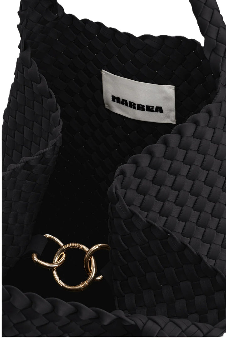 Tasche-Marrea-Large-Di-Nero-Gewebt-Schwarz