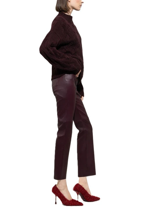 Hose-Lusia-Cerano-Lammnappa-Bootcut-Leder-Bordeaux