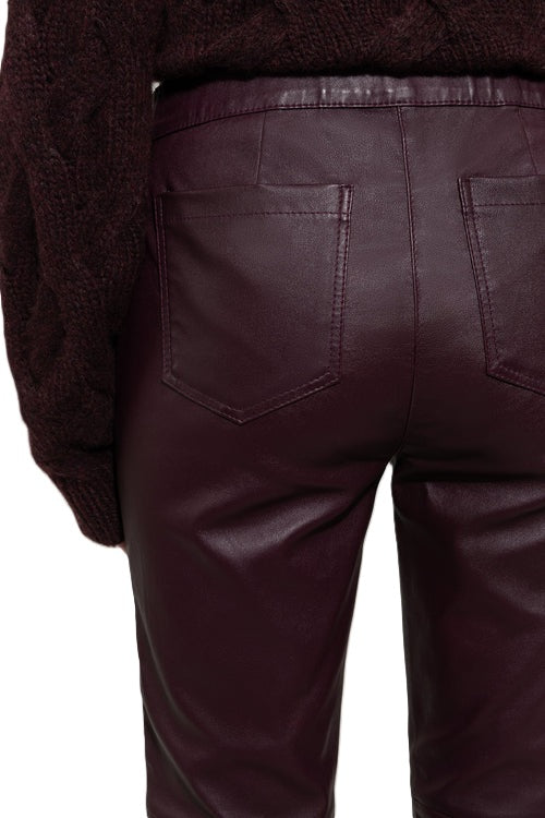 Hose-Lusia-Cerano-Lammnappa-Bootcut-Leder-Bordeaux