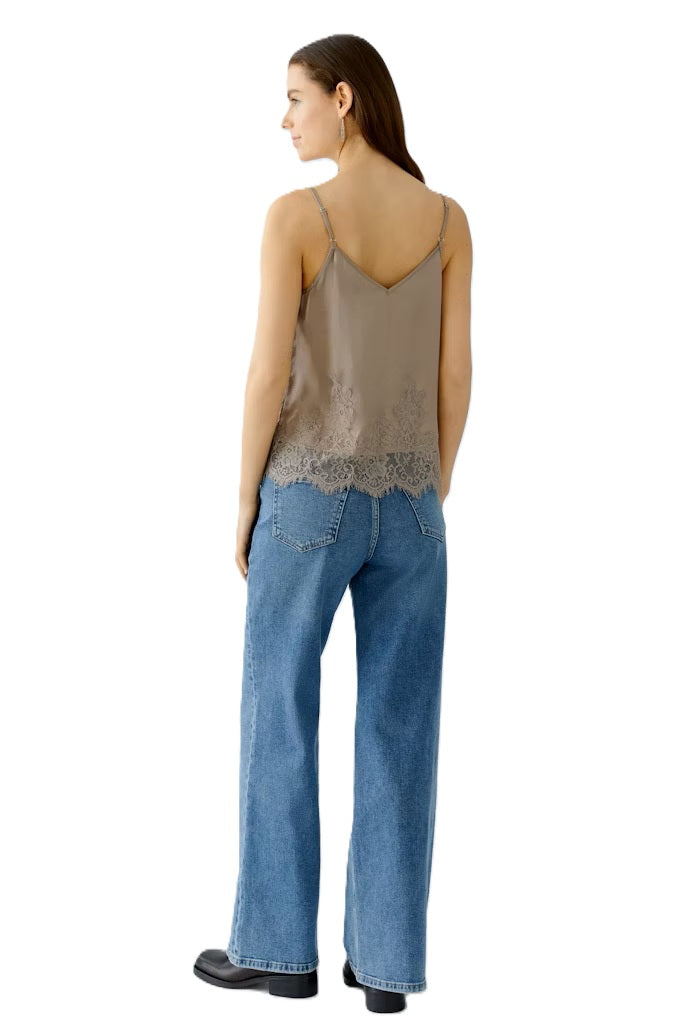 Top-Oui-Spitzentop-beige-Traeger