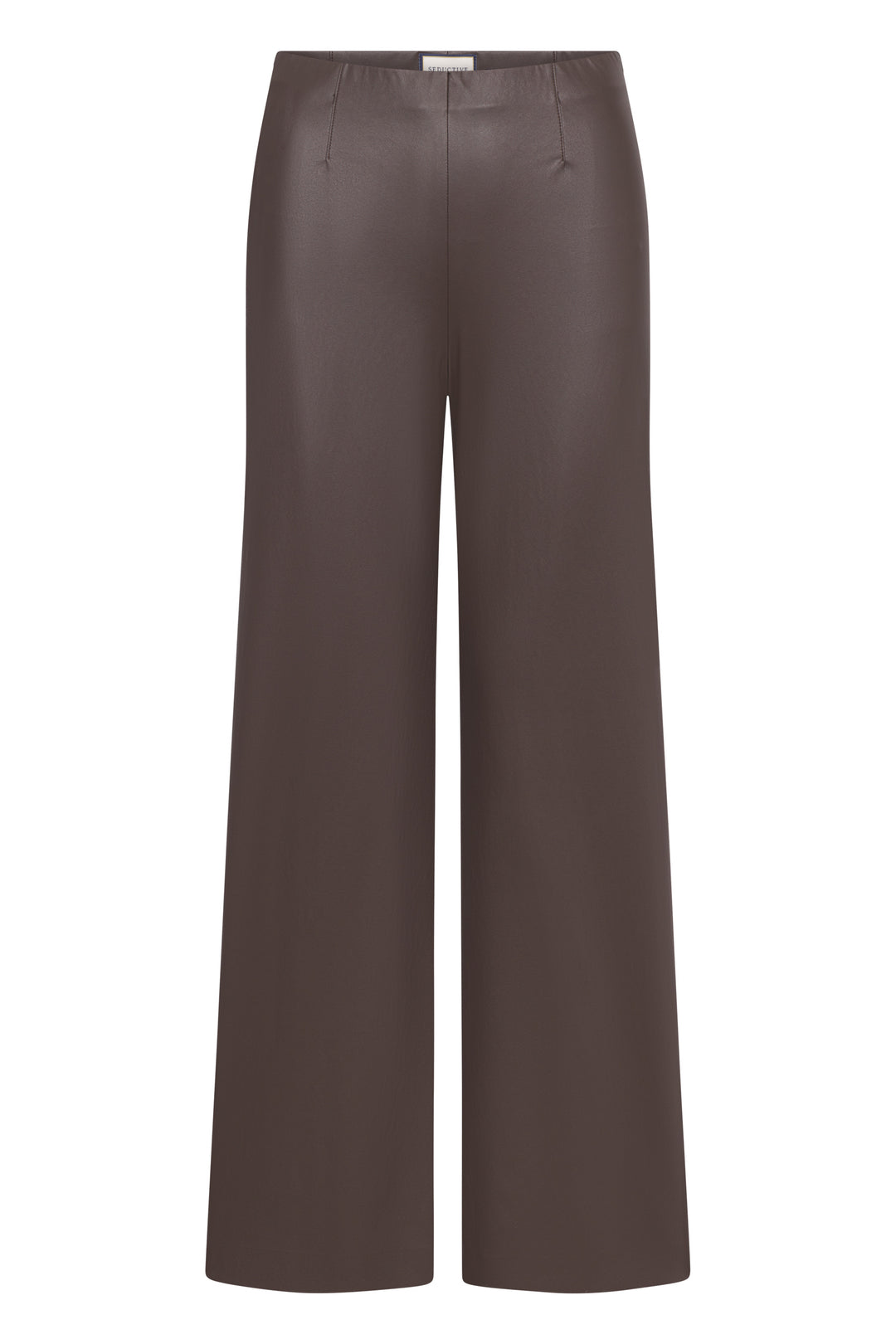 Hose-Seductive-Kimberly-Kunstleder-Nappa-weites-Bein-Braun