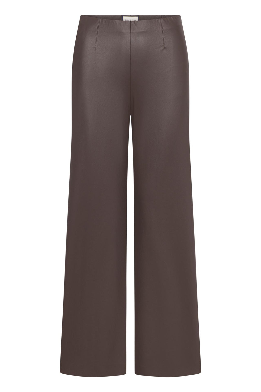 Hose-Seductive-Kimberly-Kunstleder-Nappa-weites-Bein-Braun