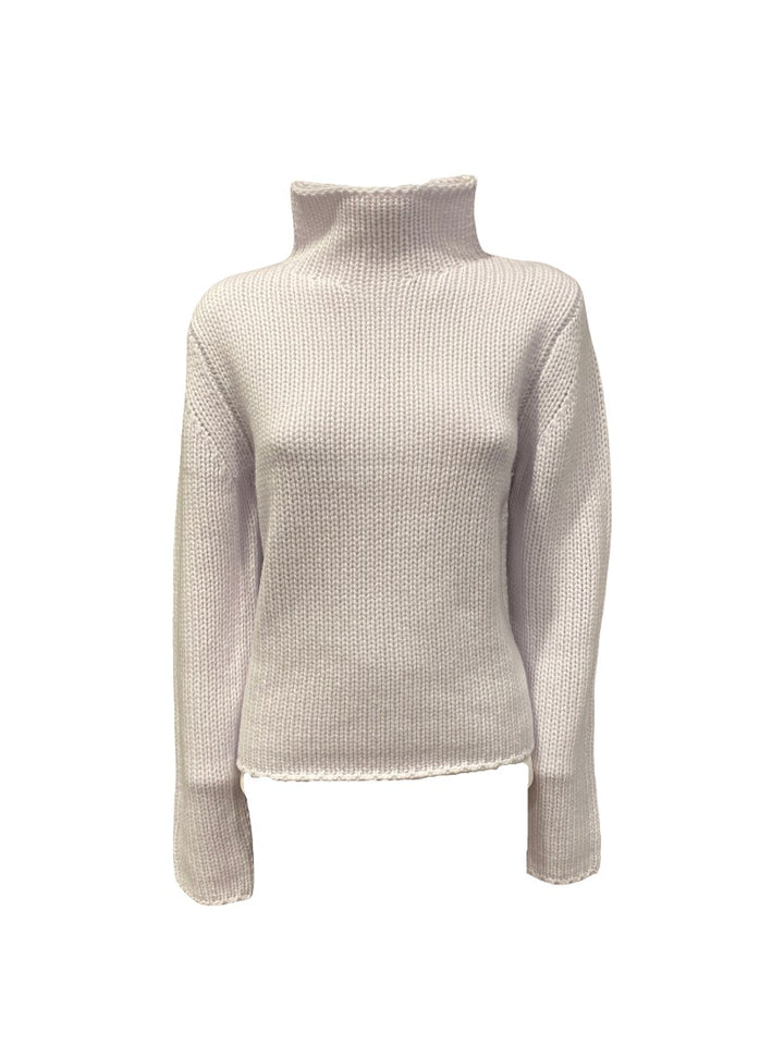 Pullover-FFC-creme-Minderungen-Stehkragen-offene Abschluesse