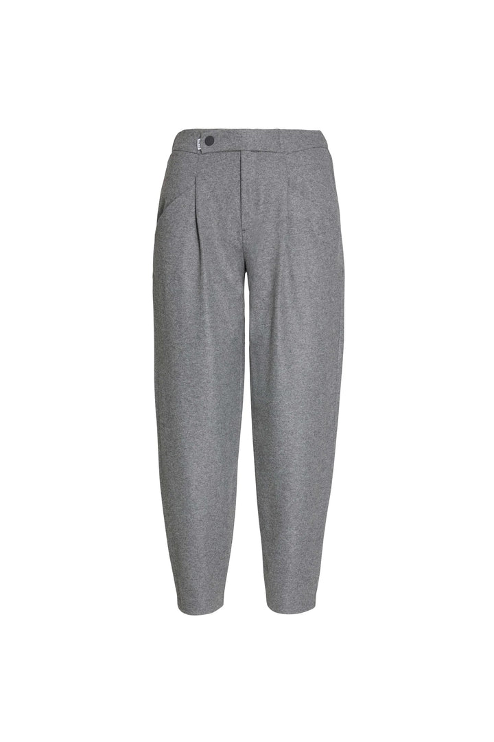 Hose-PNTS-06_THE JINO O- Joggpant-O Shape-Grau-Bundfalte 