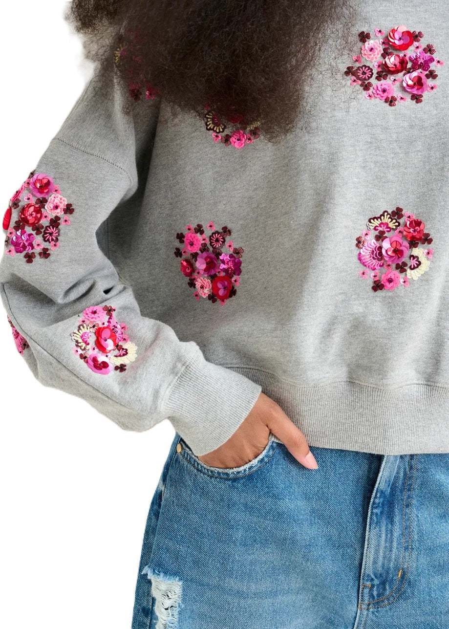 Sweatshirt-Essentiel Antwerp-Itro-Pailletten-Jersey