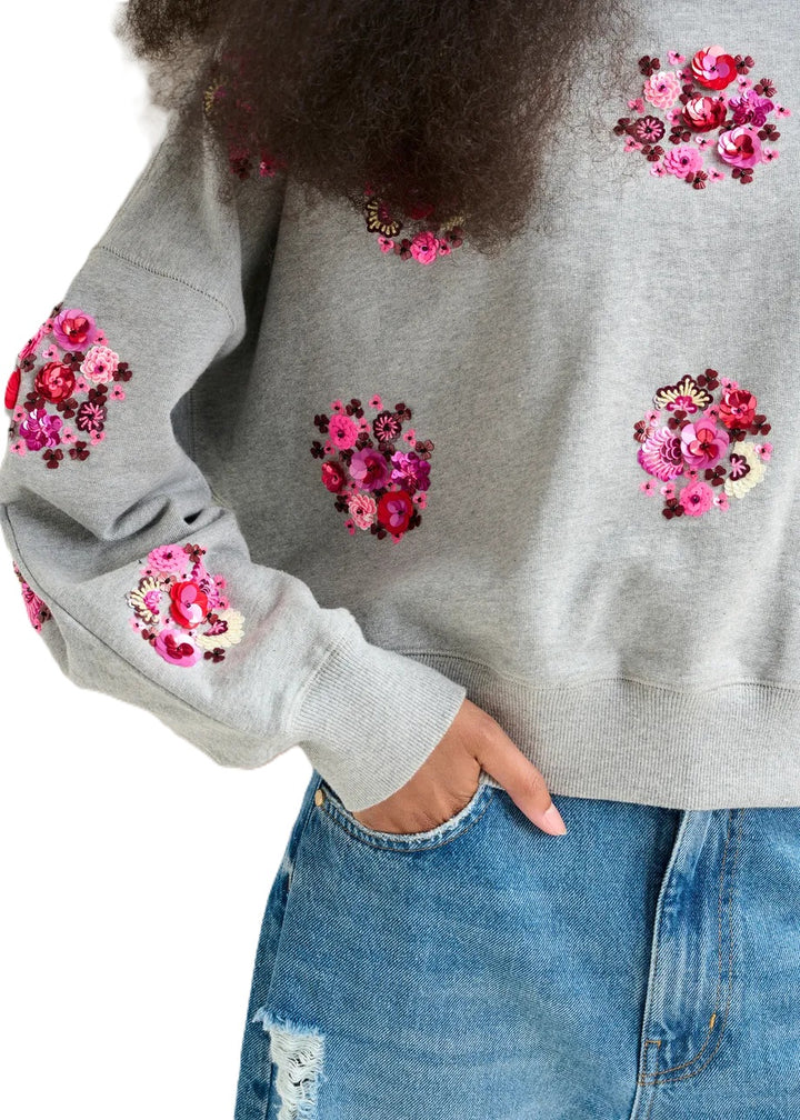 Sweatshirt-Essentiel Antwerp-Itro-Pailletten-Jersey