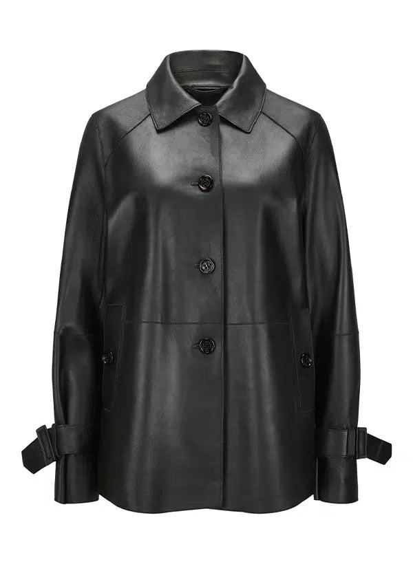 Lederjacke-Milestone-MSBlaine-schwarz-Leder-Riegel