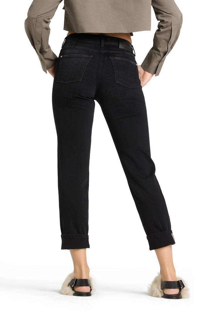 Jeans-Cambio-Pearlie-schwarz-aufschlag-verkürzt