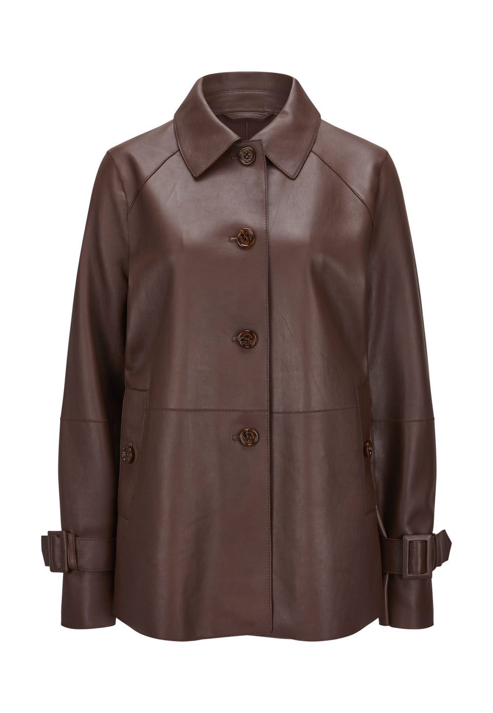Lederjacke-Milestone-MSBlaine-braun-Leder-Riegel
