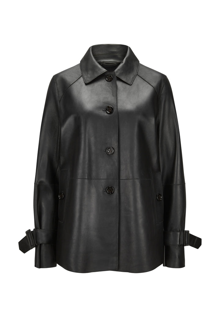 Lederjacke-Milestone-MSBlaine-schwarz-Leder-Riegel