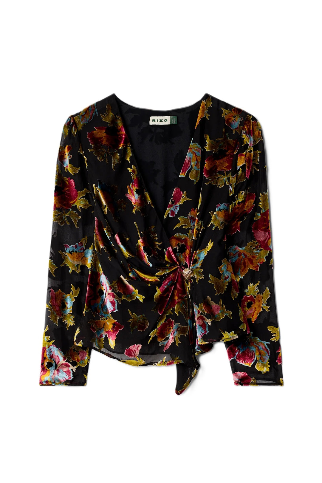 Shirt-Rixo-Everlyn-Samtoptik-Wickeloptik-Blumen-bunt-Goldspange