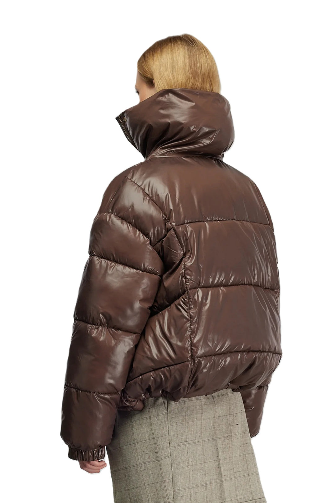 Jacke-Semicouture-Braun-Piumino-Susana-Steppjacke-Leichtdaune
