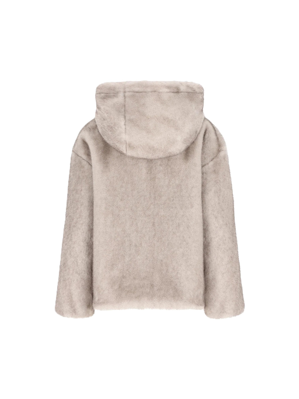 Jacke-Herno-Fakefur-grau-Kapuze-Zip-Gefuettert