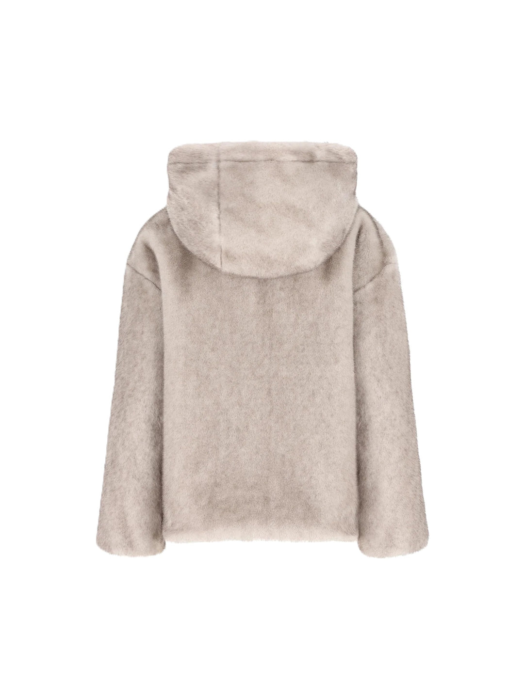Jacke-Herno-Fakefur-grau-Kapuze-Zip-Gefuettert