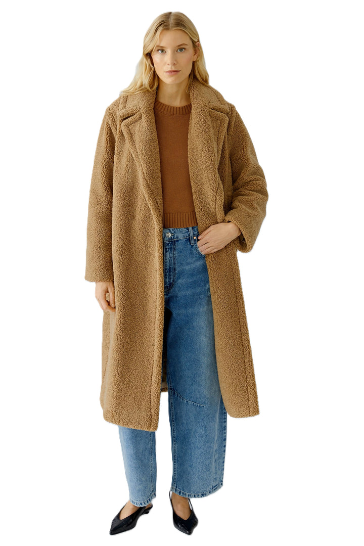 Mantel-Oui-Teddy-camel-mittellang -knopf