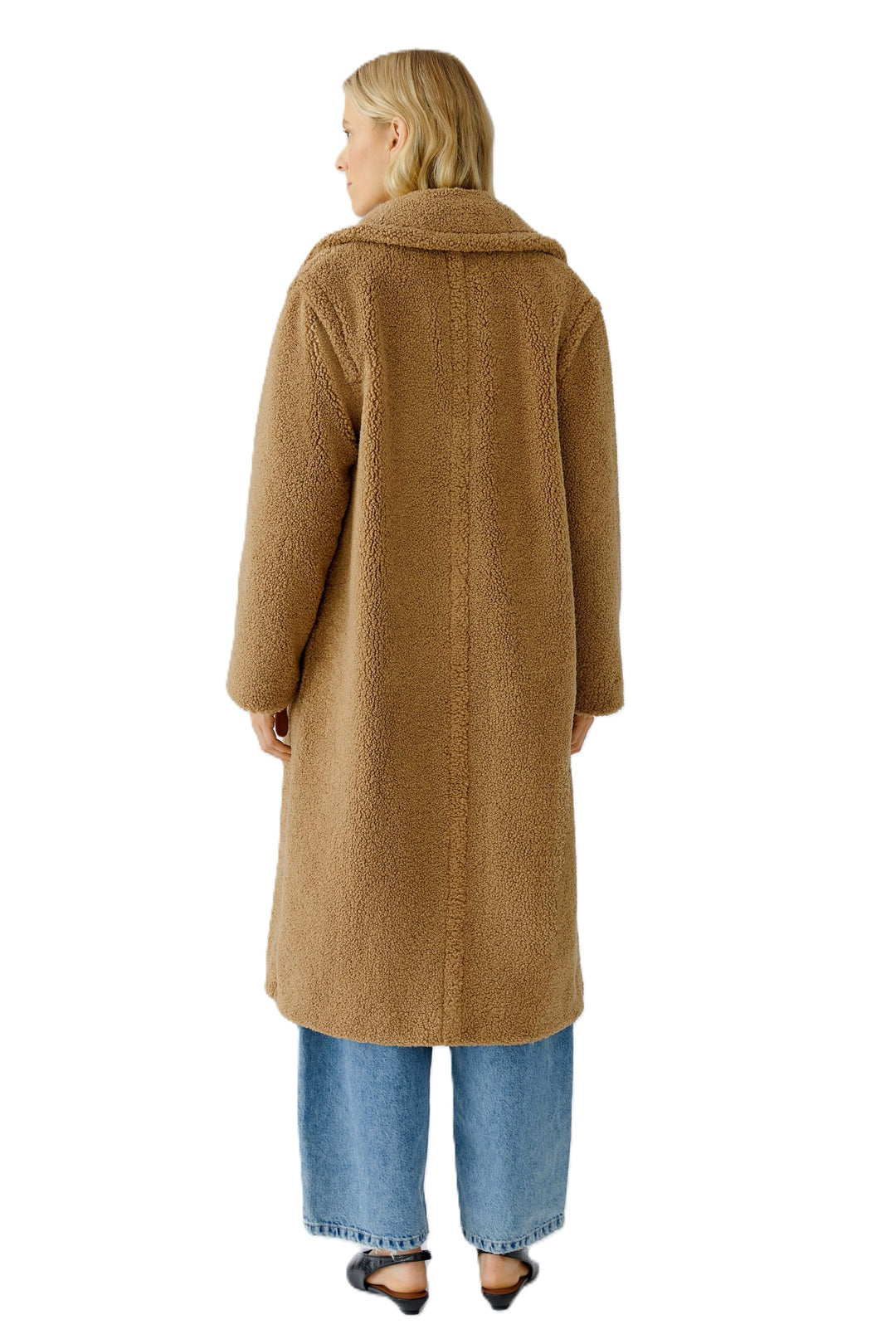 Mantel-Oui-Teddy-camel-mittellang -knopf