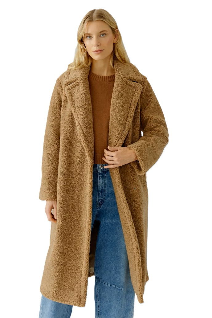 Mantel-Oui-Teddy-camel-mittellang -knopf