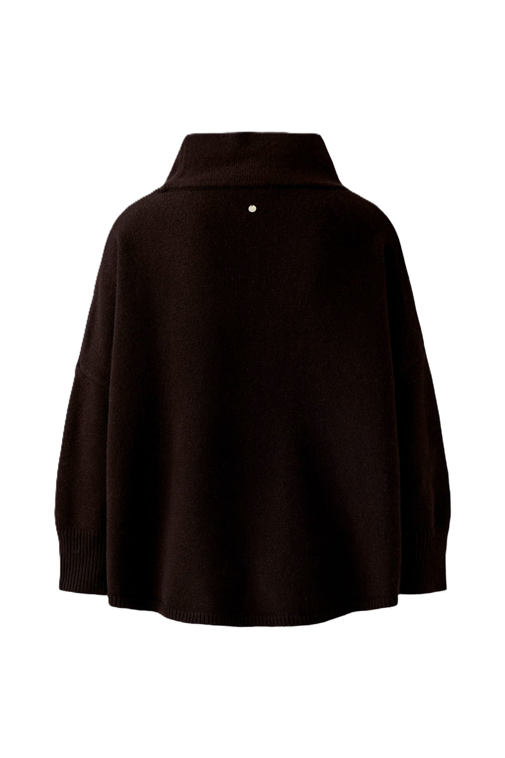 Pullover-Oui-Braun-Stehkragen-Raglanaermel-Weit geschnitten 