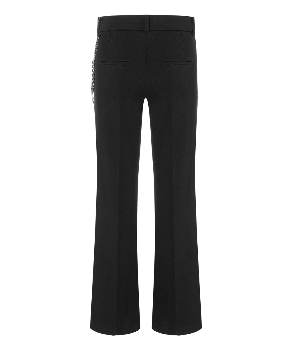 Hose-Cambio-Francoise-schwarz-Glitzerkette-gerade Form 