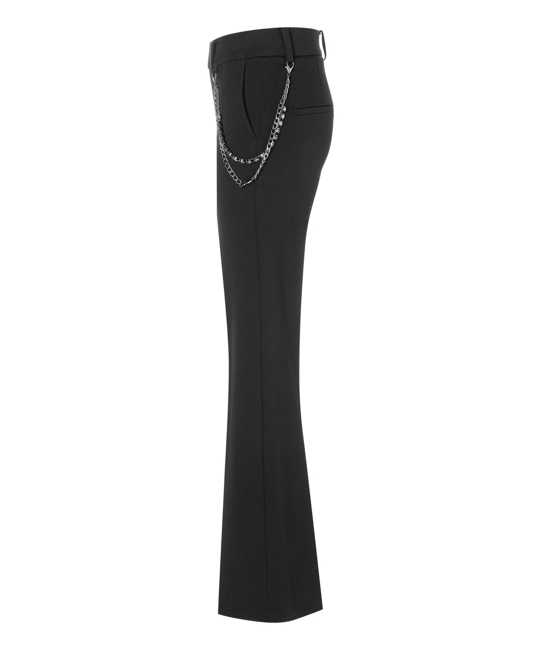 Hose-Cambio-Francoise-schwarz-Glitzerkette-gerade Form 