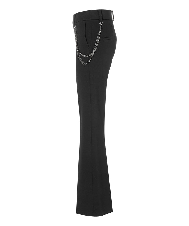 Hose-Cambio-Francoise-schwarz-Glitzerkette-gerade Form 