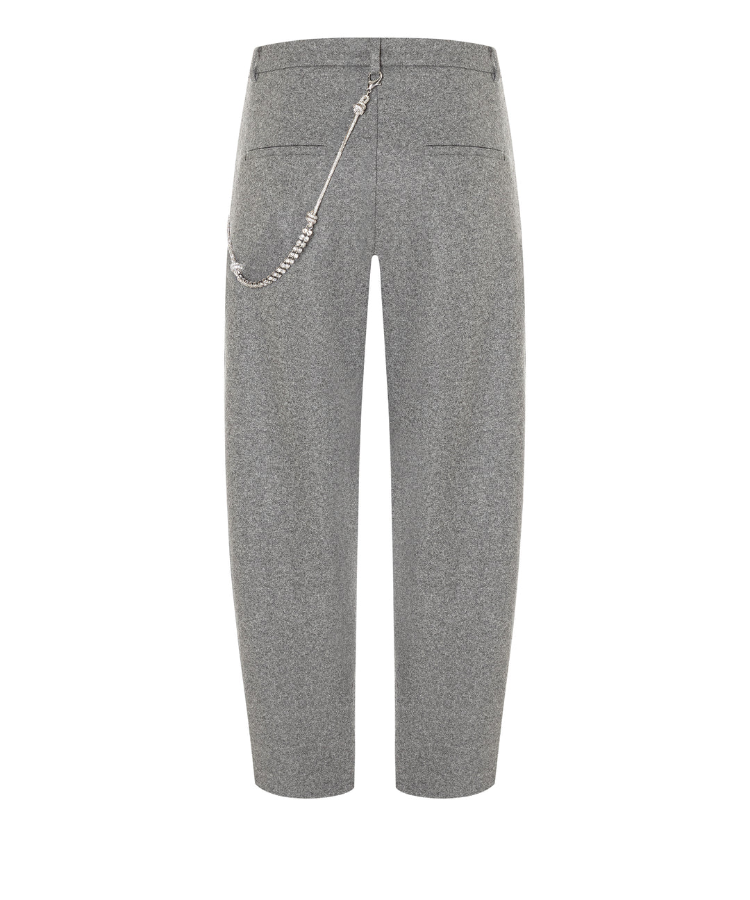 Hose-Cambio-Emilie-grau meliert-Glitzerkette-o shape-bundfalte 