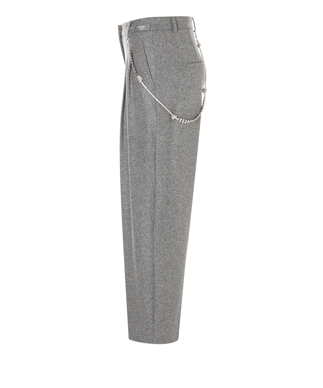 Hose-Cambio-Emilie-grau meliert-Glitzerkette-o shape-bundfalte 