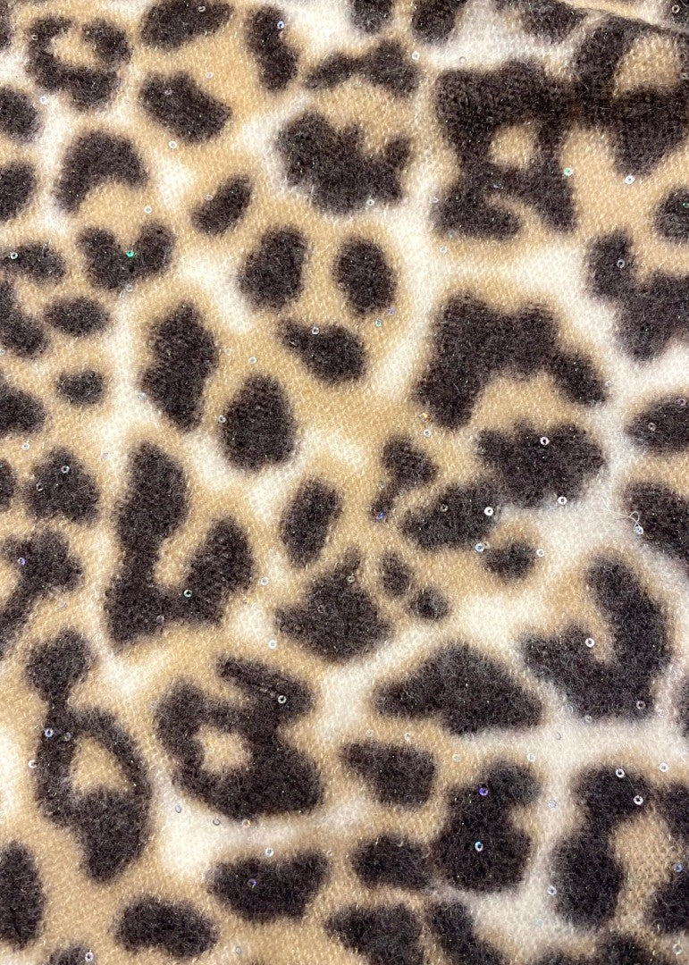 Kaschmir-Tuch-Purschoen-Adria-galacti-stars-glitzer-Paillettenleo-beige-braun