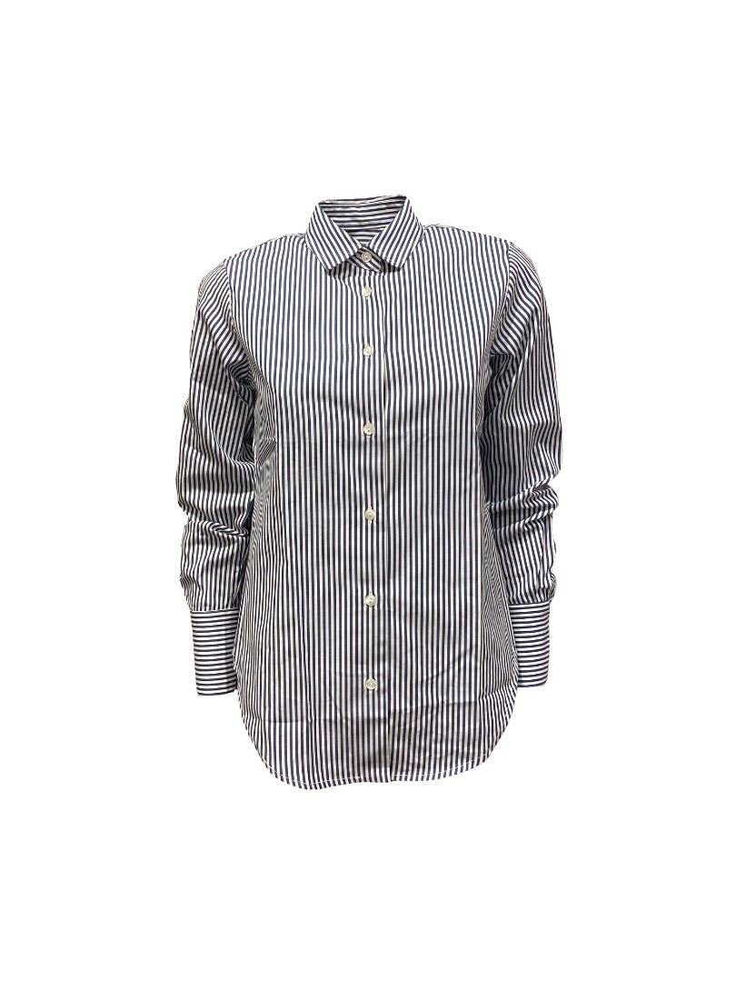 Bluse-The-White-Shirt-gestreift-hemdkragen-blau-weiß