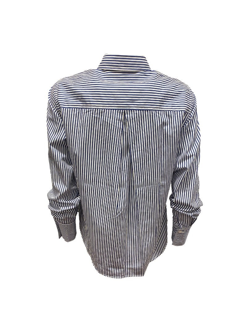 Bluse-The-White-Shirt-gestreift-hemdkragen-blau-weiß
