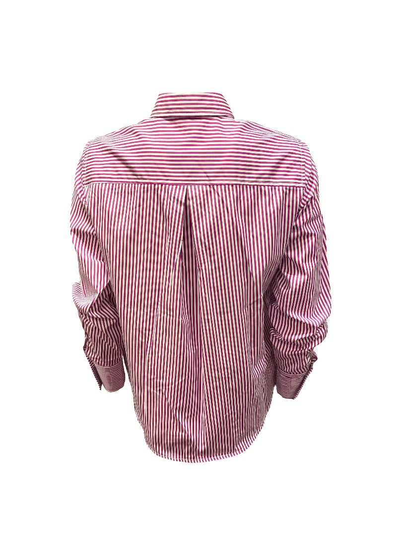 Bluse-The-White-Shirt-gestreift-hemdkragen-rot-weiß