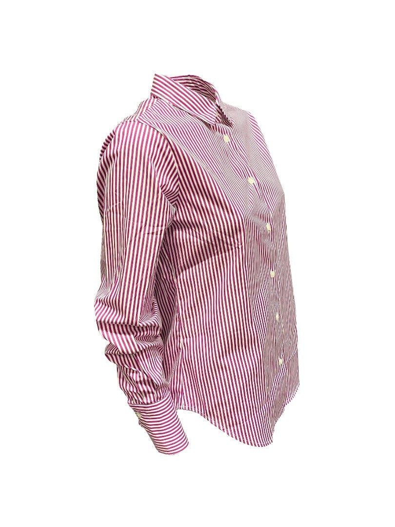 Bluse-The-White-Shirt-gestreift-hemdkragen-rot-weiß