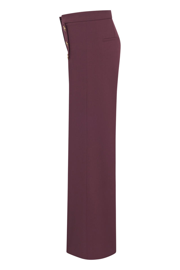 Hose-Seductive-Bridget-optical-fine-wool-Goldknöpfe-Barolo-Bordeaux-Rot