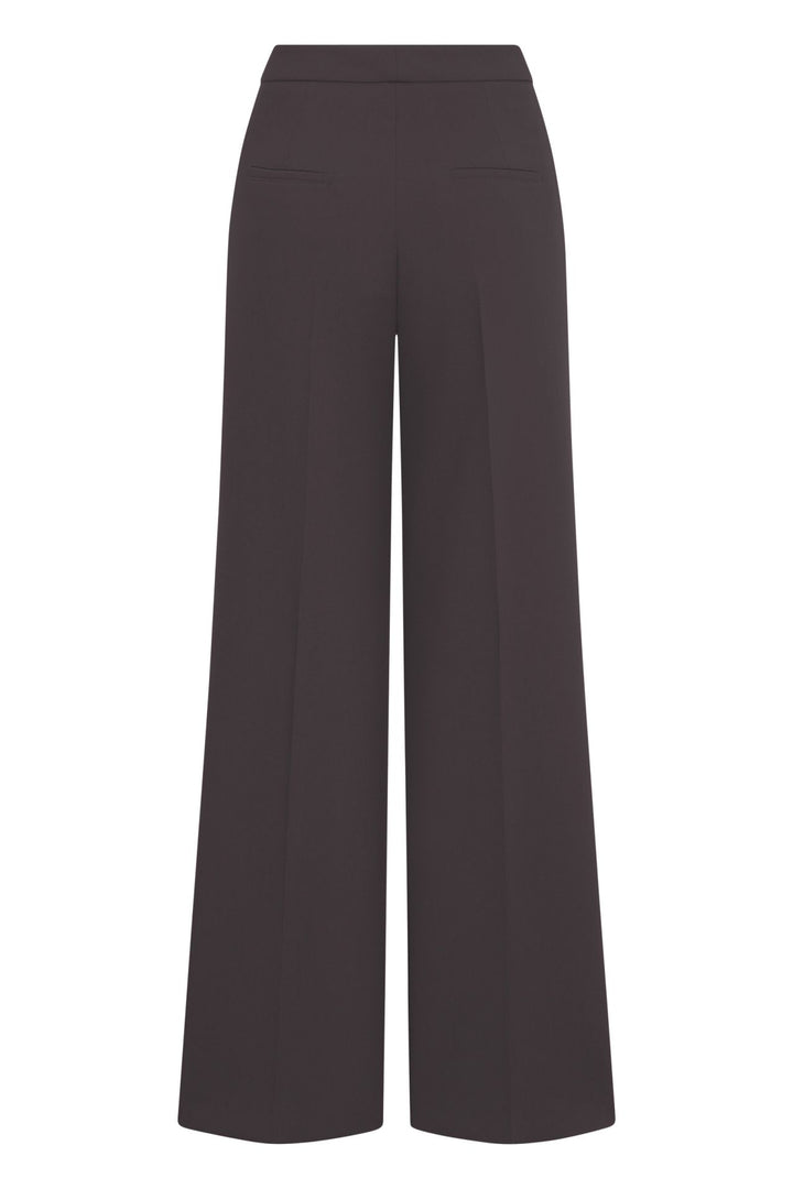 Hose-Seductive-Bridget-optical-fine-wool-Goldknöpfe-Dunkelbraun-Braun