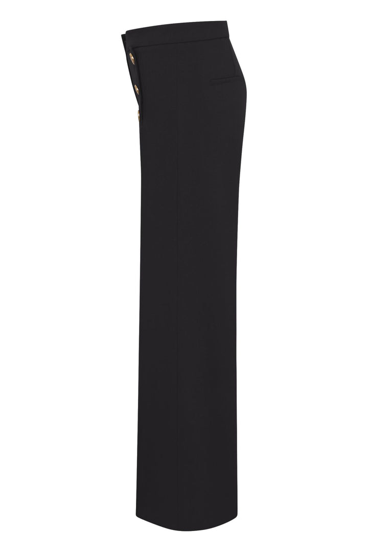 Hose-Seductive-Bridget-optical-fine-wool-Goldknöpfe-Schwarz