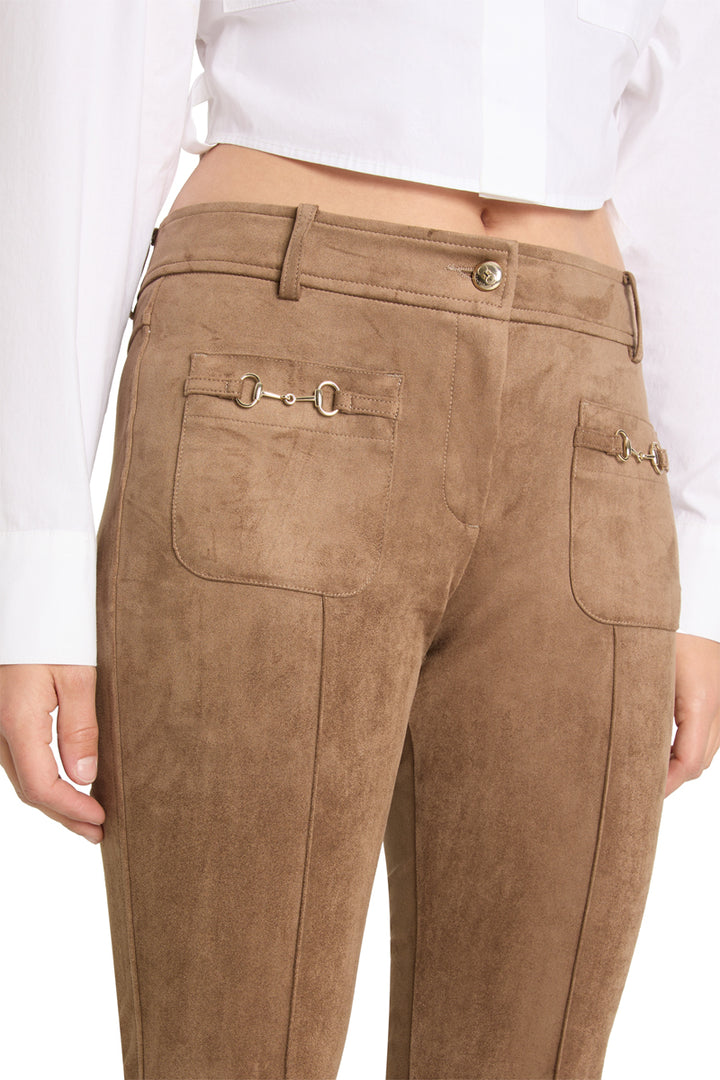 Hose-Cambio-Farah-patched pocket-Goldtrense-hellbraun-7/8 Laenge 