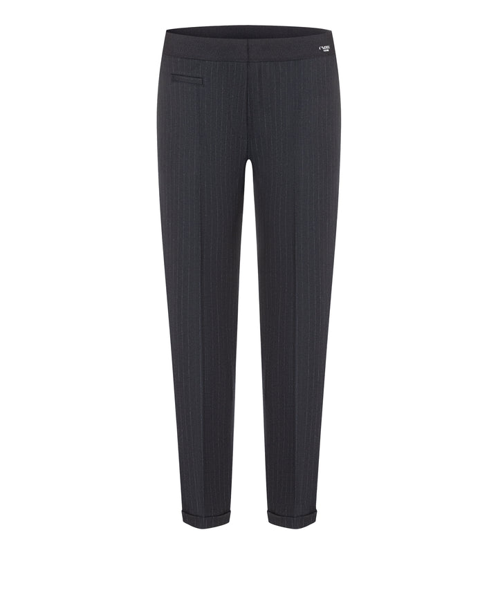 Hose-Cambio-Kim-pin stripe-Nadelstreifen-Gummibund-Taschen-navy/ecru
